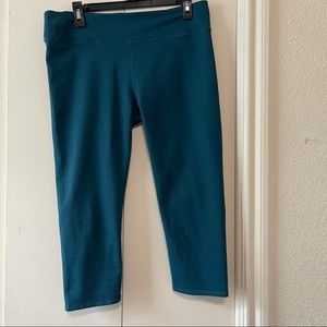Fabletics Teal Capri Workout Leggings